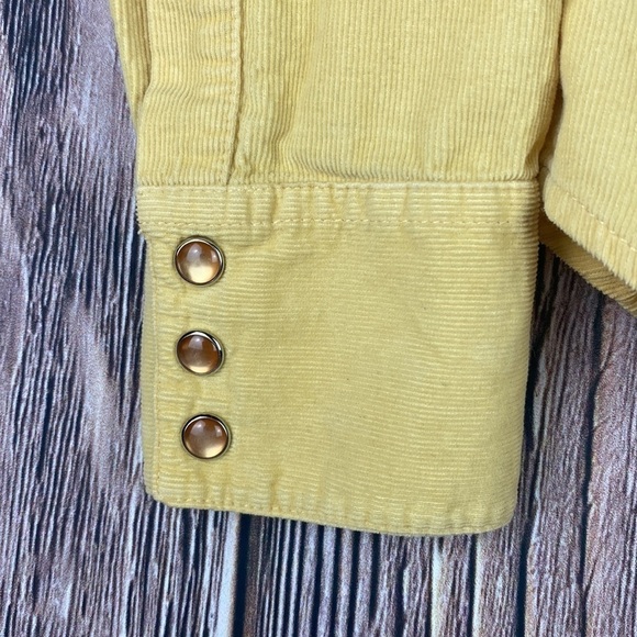 Yellow Corduroy Button Down Shirt - Picture 3 of 10